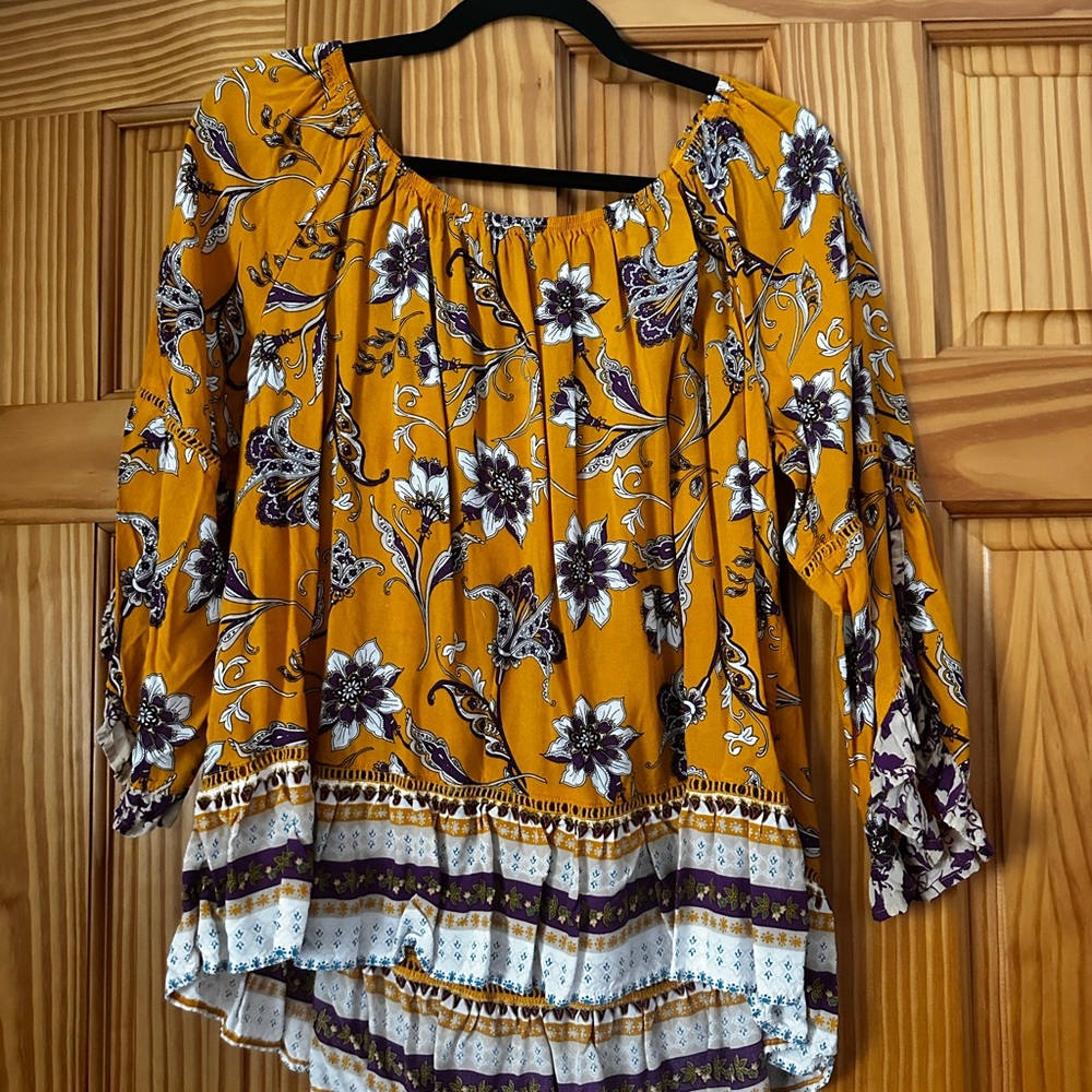 Floral Yellow Women's Top